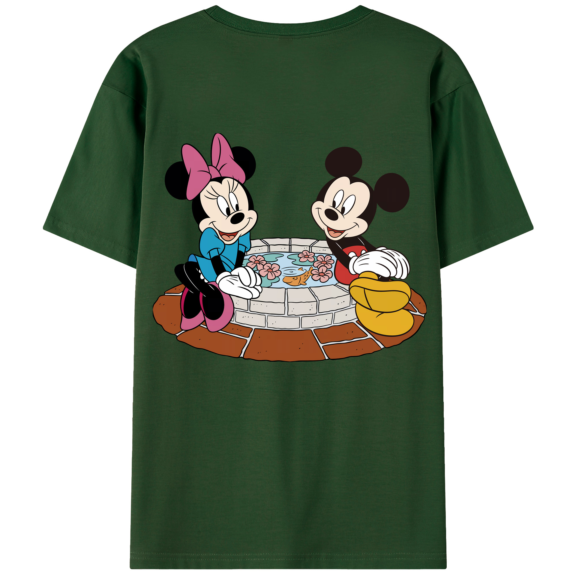 （画像用） ミッキーマウス Mickey Mouse 綿100％半袖Tシャツ（背面プリント）